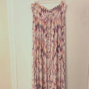 Ella Moss Xander Jersey Strapless Maxi Dress Size L